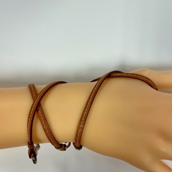 Prada Brown Leather Wrap Bracelet - Picture 5 of 7
